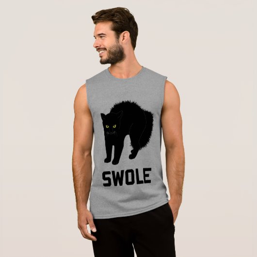 Swole Cat is Kitten Swole Sleeveless Shirt (Front Full)
