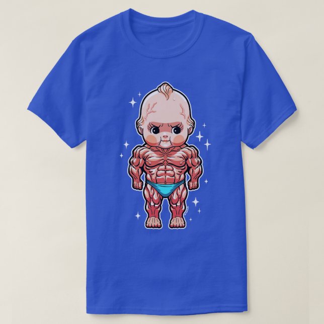 Swole Kewpie Bodybuilder T-Shirt (Design Front)
