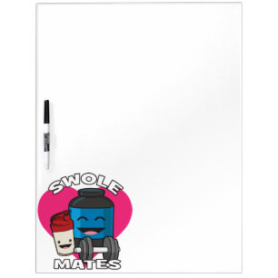 SWOLEMATES Funny Bodybuilding Protein Shake Dry-Erase Board