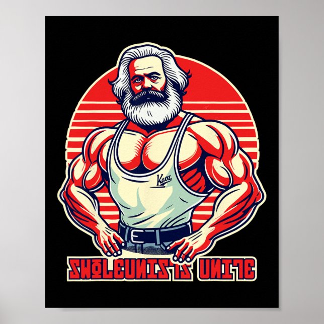 Swoleunists Unite Funny Communist Gym Bodybuilder  Poster (Front)