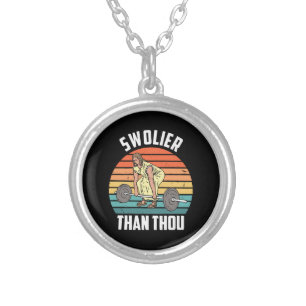 Swolier Than Thou Silver Plated Necklace