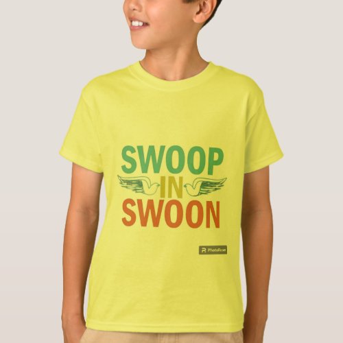 Swoop  Swoon cute boys t_shirt design 