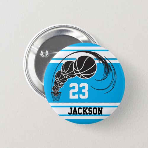 Swooping Basketballs  DIY Text And Background Button