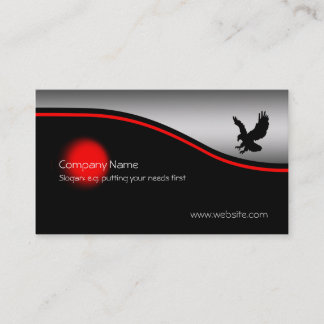 Swooping Eagle, red spot, metallic-effect Business Card