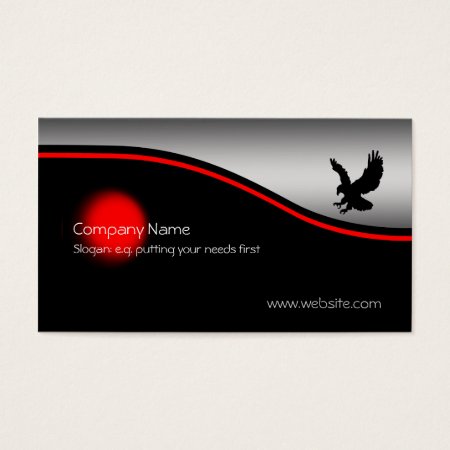 Swooping Eagle, red spot, metallic-effect Business Card