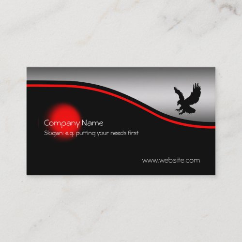 Swooping Eagle red spot metallic_effect Business Card