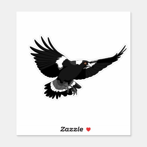 Swooping magpie sticker