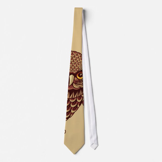 Swooping Owl Neck Tie (Front)
