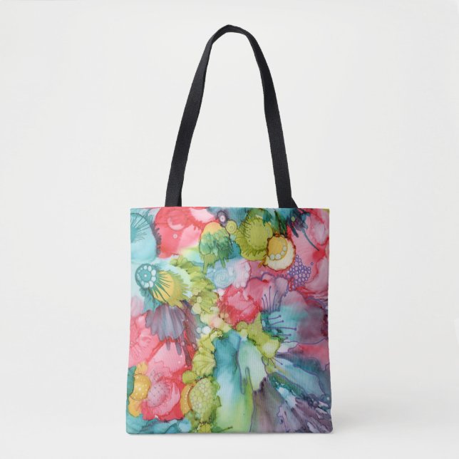 Swoosh Colorful Abstract Tote (Front)