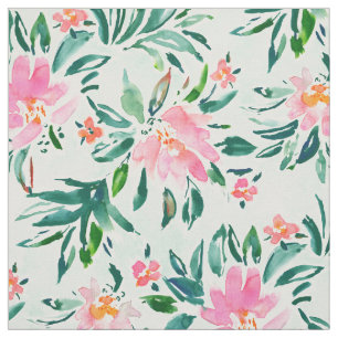 SWOOSH Pink Mint Floral Fabric