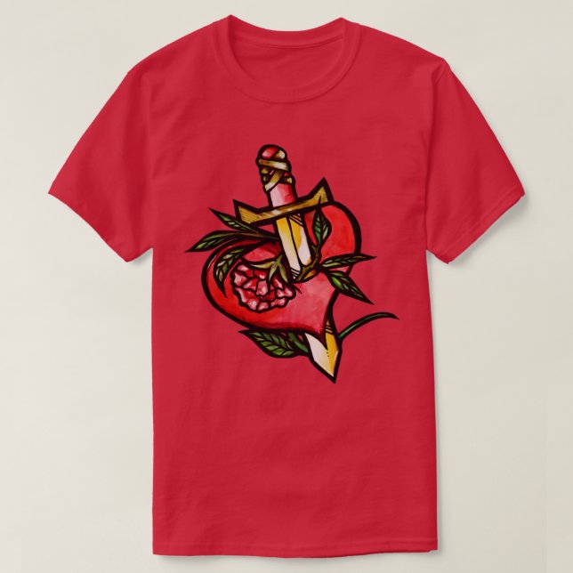 Sword and Heart T-Shirt (Design Front)