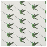 Sword-billed hummingbird cartoon illustration fabric