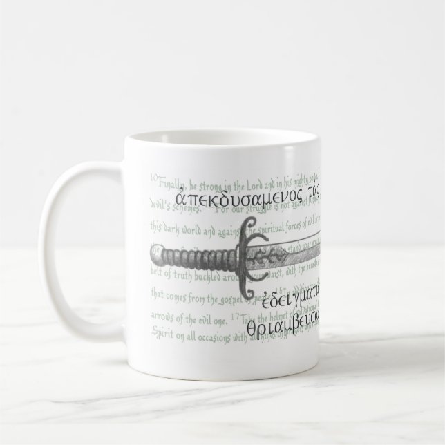 Sword - Ephesians 6:10-18 & Colossians 2:15 Coffee Mug (Left)