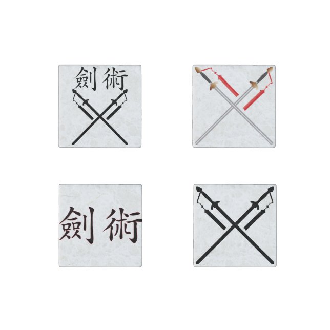 Sword Fighter Stone Magnet (Front)