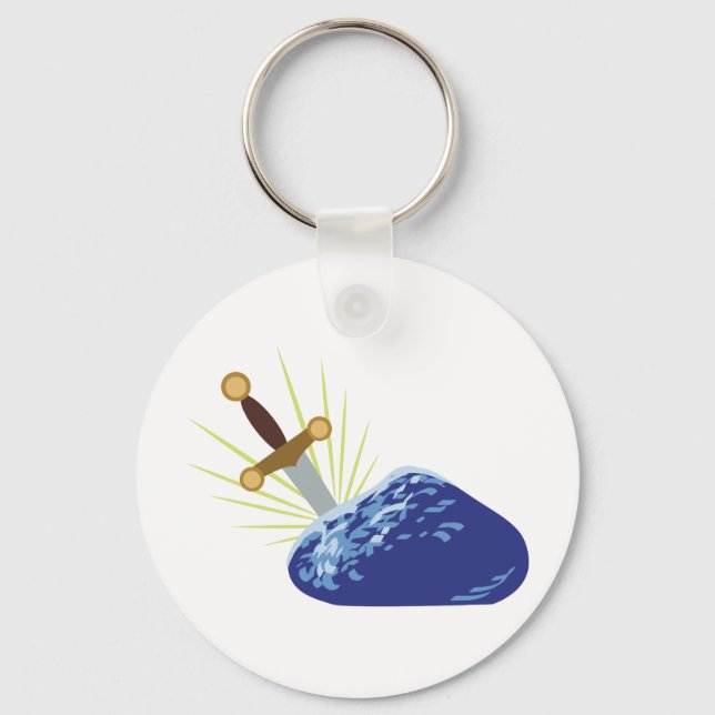 Sword In Stone Keychain (Front)