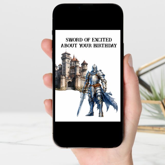 Sword Knight birthday  Card (Front Digital)