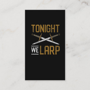 Sword Larp RPG Fantasy Live Action Role Playing Business Card