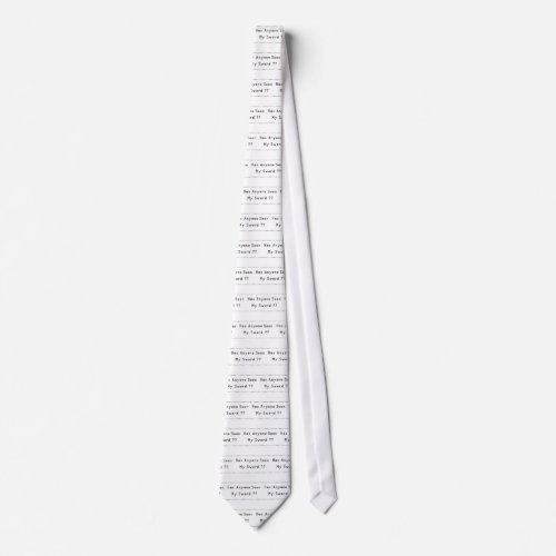 Sword Neck Tie