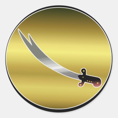 Sword of Ali Classic Round Sticker