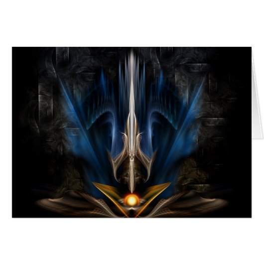 Sword OF Light Fractal Art Cards (Front Horizontal)