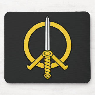 Sword of Peace Emblem - Medieval Peace Symbol Logo Mouse Pad
