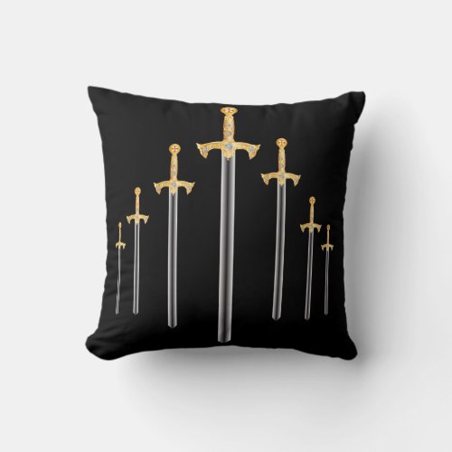 Sword of the knights templar pillow