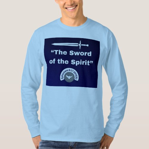 Sword of the Spirit _ Long Sleeve Lt Blue t_shirt