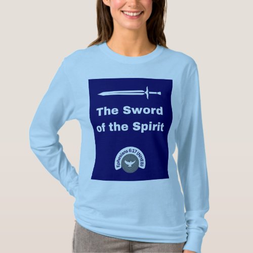 Sword of the Spirit _ Long Sleeve Lt Blue t_shirt