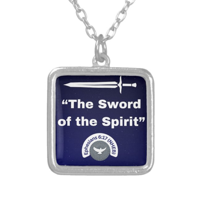 Sword of the Spirit - Square Necklace (Front)