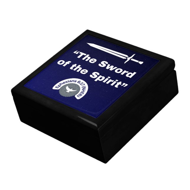 Sword of the Spirit - Wooden Jewelry Keepsake Box  (Side)