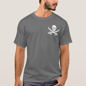 Sword Pirate Jolly Roger T-shirt by debinSC at Zazzle