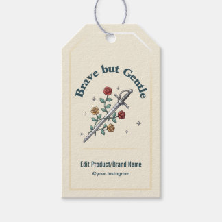 Sword Rose Brave But Gentle Product Hang Tag