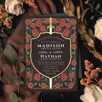 Sword & Shield Medieval Fantasy Monogram Wedding