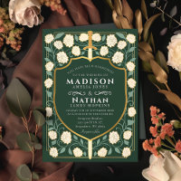 Sword & Shield Medieval Fantasy Monogram Wedding