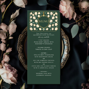 Sword & Shield Medieval Fantasy Monogram Wedding Menu
