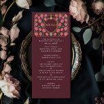 Sword & Shield Medieval Fantasy Monogram Wedding Menu<br><div class="desc">Invite your wedding guests with this Royal Sword & Shield Medieval Fantasy Monogram design. This design is perfect for couples seeking a regal yet modern-day medieval fantasy esthetic. Personalize the text,  font,  and colors to suit your design preferences. Matching Items in our shop for a complete party theme.</div>