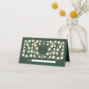 Sword & Shield Medieval Fantasy Monogram Wedding Place Card