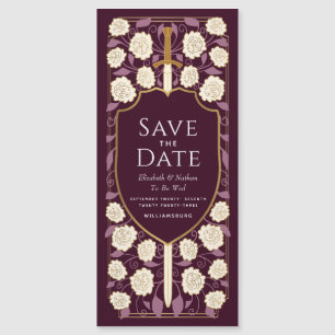 Sword & Shield Medieval Fantasy Save the Date Magnetic Invitation