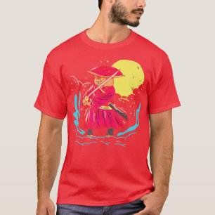 Sword stance cat warrior Samurai (2) T-Shirt