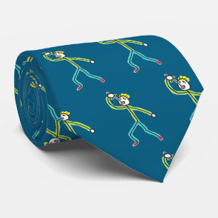 Sword Swallowing Stickman Neck Tie