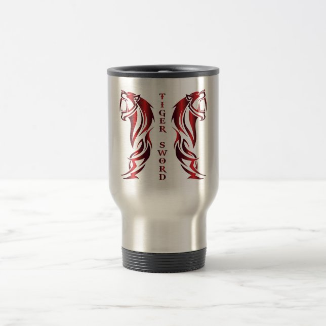 Sword Tiger Tumbler Travel Mug (Center)
