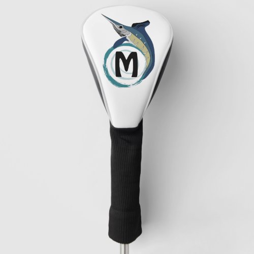 Swordfish Jumping Monogram Golf Head Cover