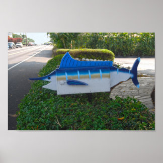 Swordfish Mailbox on the Island of Hawaii Poster