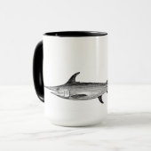 swordfish mug, scientific illustration mug (Front Left)