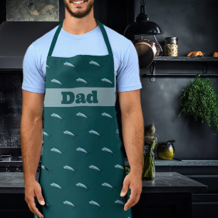 Swordfish Pattern Chefs Apron