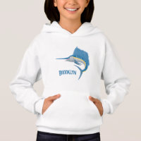Swordfish sailfish fun cartoon illustration