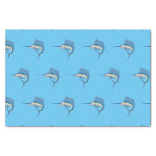 Swordfish sailfish fun cartoon illustration tissue paper