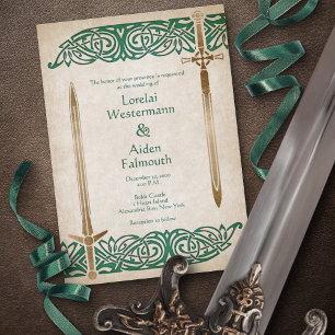 Swords Celtic Wedding Invitation