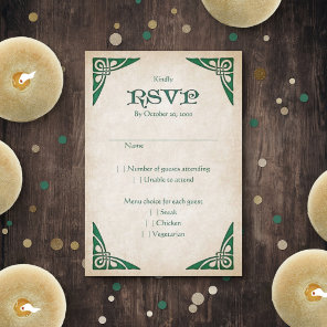 Swords Celtic Wedding RSVP Card