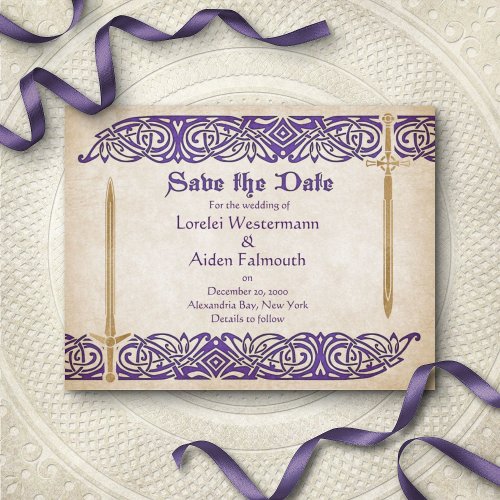 Swords Celtic Wedding Save The Date